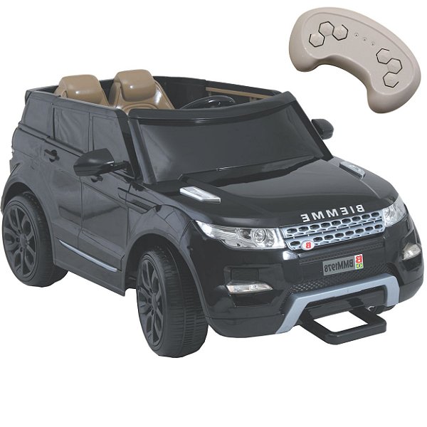 Carro Eletrico Biemme Car One LR Land Rover Preto 12V com CR