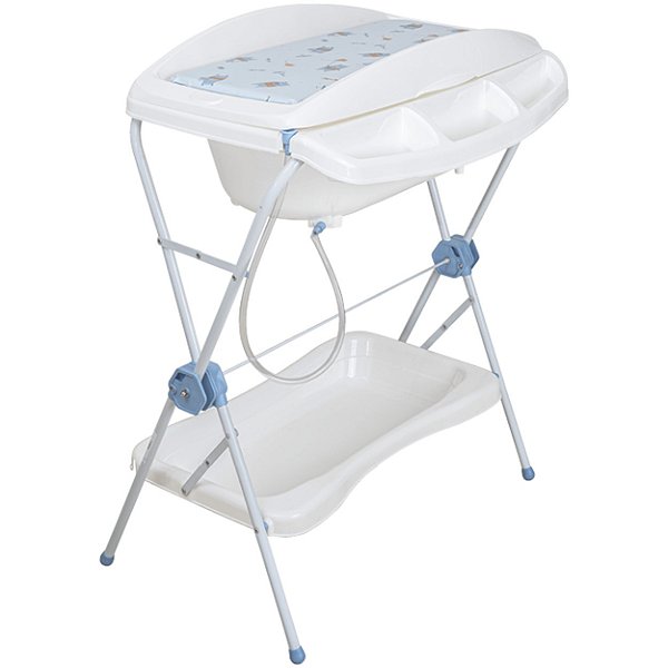 Banheira de Bebe Desmontavel com Trocador Kiddo Shower Azul