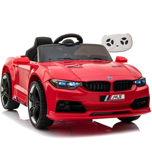 Carro Eletrico Infantil BMW M3 Vermelho com Controle Remoto 12V
