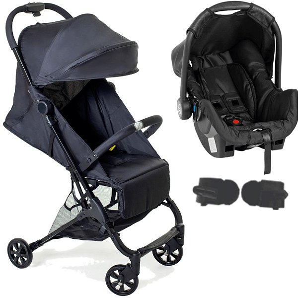 Carrinho de Bebe Compacto Bebe Conforto Galzerano Bali Preto