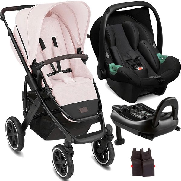 Carrinho com Bebe Conforto Base ISOFIX ABC Design Salsa 4 Berry