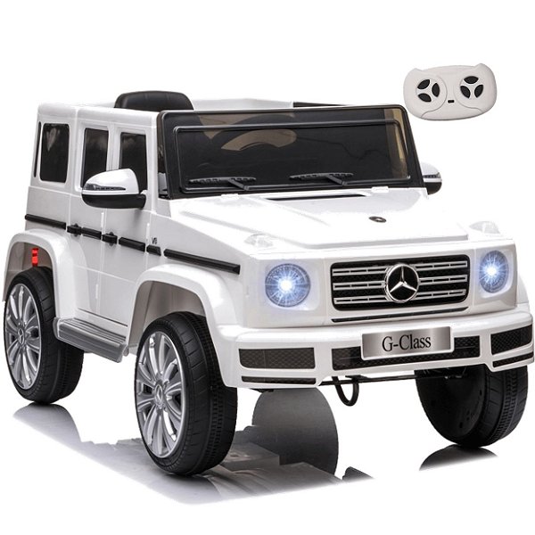 Carro Eletrico Zippy Toys Mercedes Benz G500 12V Controle Branco