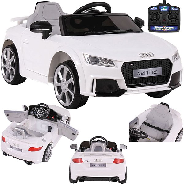 Carro Eletrico Belfix Audi TT RS 12V Controle Remoto Branco