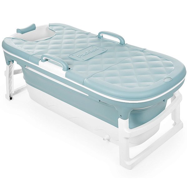 Banheira Dobravel Baby Pil Extra Grande Azul 280L com Cover