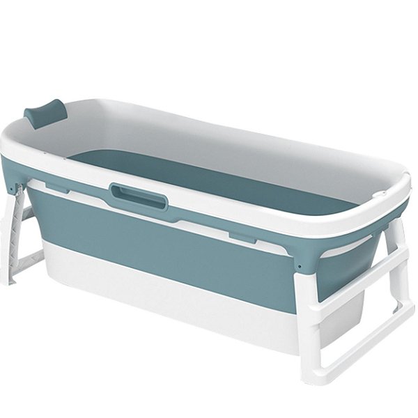 Banheira Dobravel Baby Pil Grande Azul 180L com Cobertura