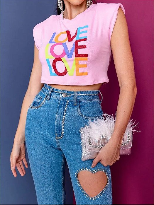 Cropped Love Rainbow
