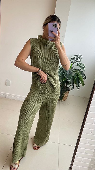 Conjunto de Tricot Milagres Verde