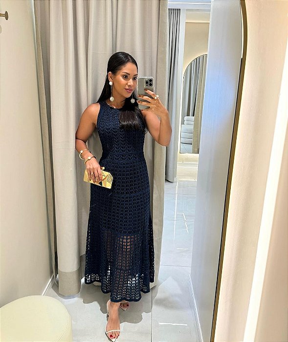 Vestido Midi Bella Azul