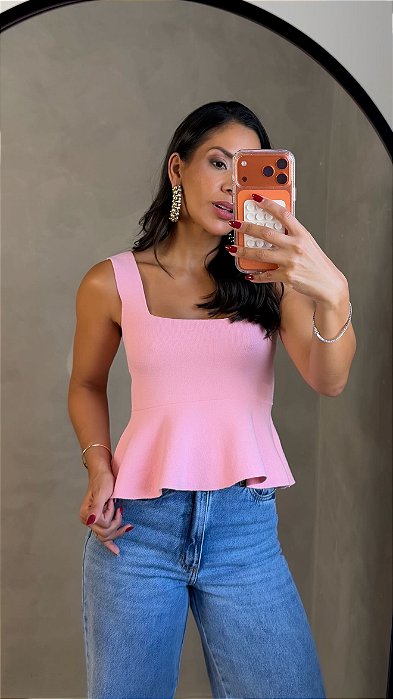 Regata Peplum Rosa