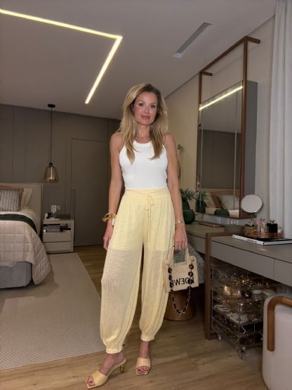 Calça Aladim Amarela