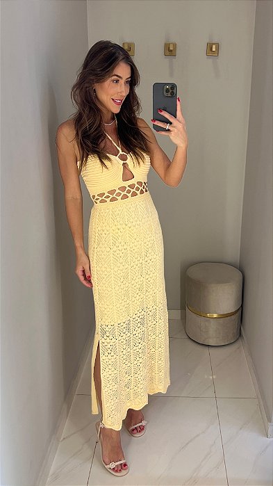 Vestido Midi Tulum Amarelo