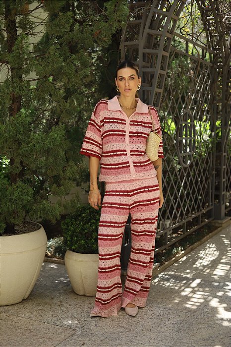 Conjunto de Tricot Colors Rosa