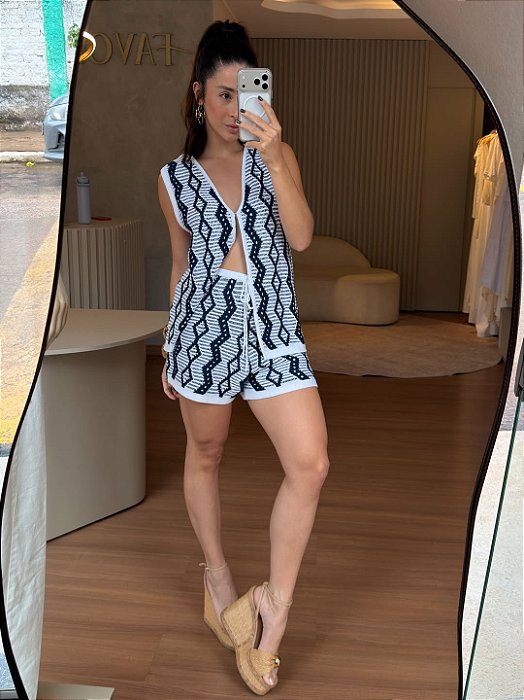 Conjunto de Tricot Zigue Zague