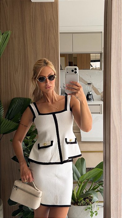 Conjunto Bicolor Branco