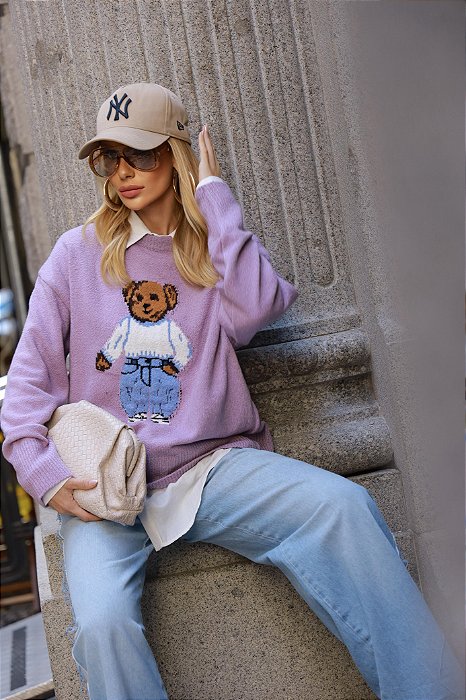 Blusa Teddy Lilás