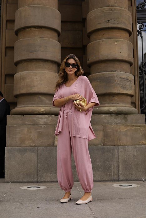 Conjunto de Tricot Helena Rosa