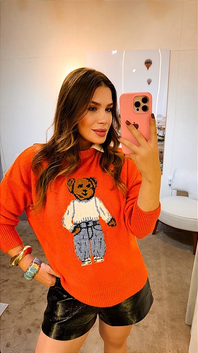 Blusa Teddy Laranja