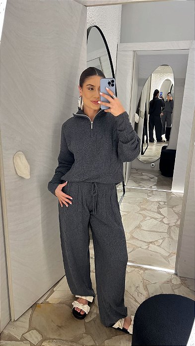 Conjunto de Tricot Madrid Grafite