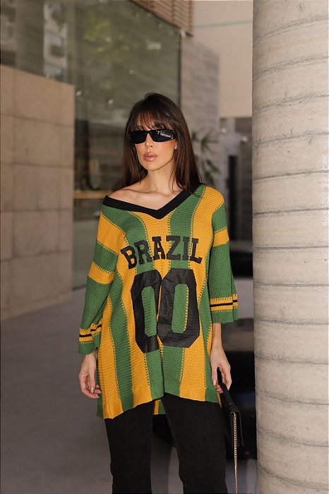 Blusa Brazil Verde e Amarela