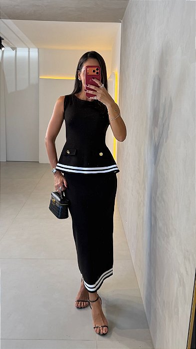 Conjunto Midi Marina Preto