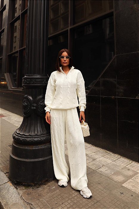 Conjunto de Tricot Helena Off White