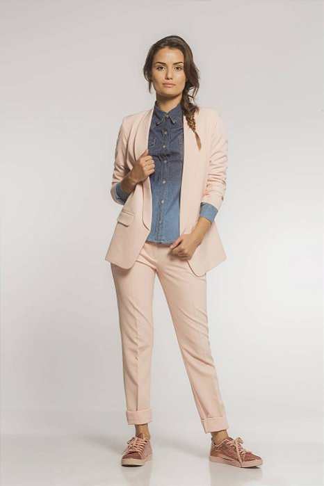 blazer alongado alfaiataria