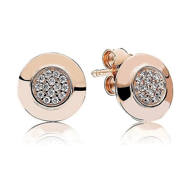 Brinco Feminino Prata 925 Banhado Ouro Rosé