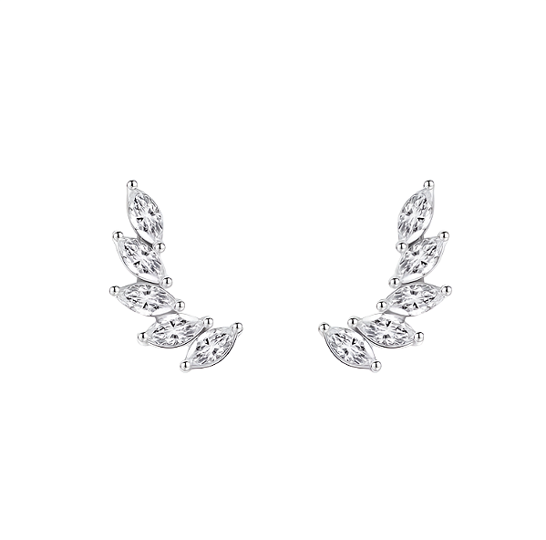 Brinco Ear Cuff Em Prata 925 E Zirconias