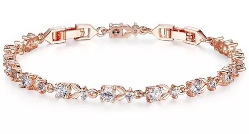 Pulseira Bracelete Banhado A Ouro Rosé
