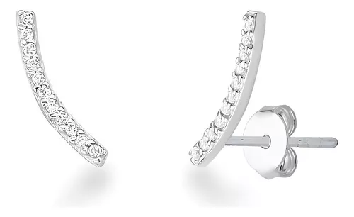 Brinco Ear Cuff Em Prata 925 Com Zircônias