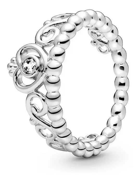 Anel Tiara De Princesa Em Prata 925 E Zircônias