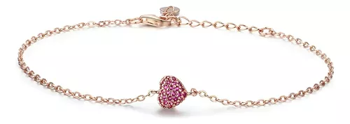 Pulseira Prata 925 Com Banho Ouro Rosé