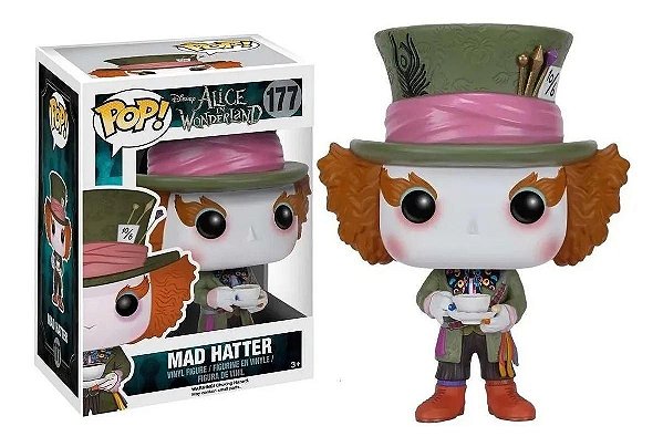 Pop Funko Mad Hatter #177 Disney Alice No País Das Maravilhas