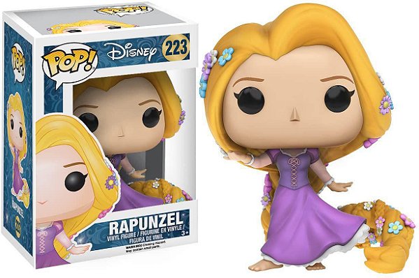 Pop Funko Rapunzel #223 Cabelo Com Trança De Flor Disney