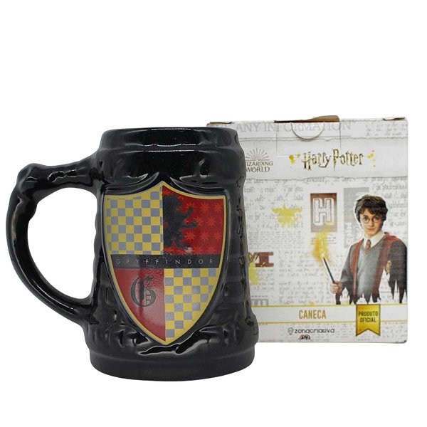 Caneca Harry Potter 3D Grifinória Gryffindor 500 ML Oficial Warner Bros