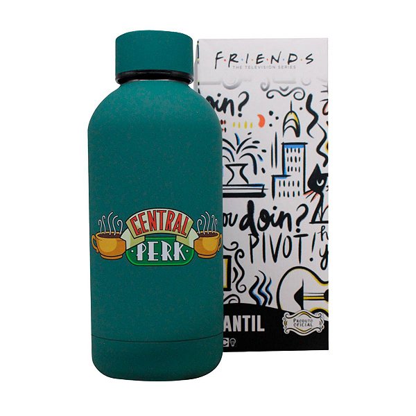 Garrafa Friends Central Perk Térmica Metal Verde Oficial WB