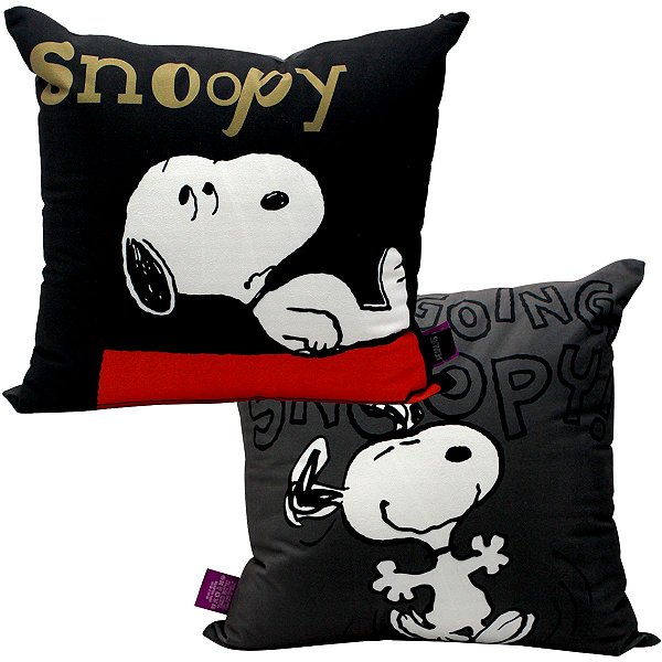 Almofada Snoopy Get Going Aveludada 40x40 Cm Oficial Peanuts