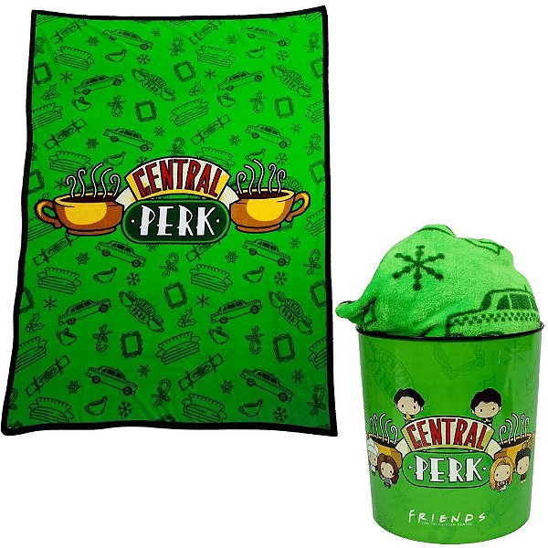 Kit Friends Central Perk Manta Ultra-soft Plush+ Balde Pipoca Oficial Warner Bros