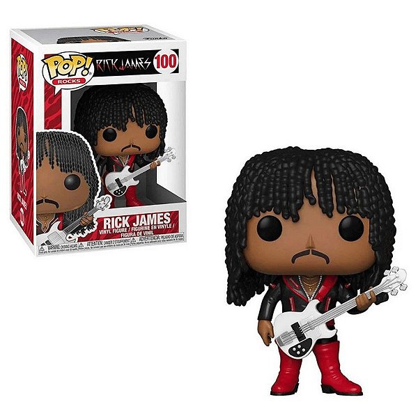 Pop Funko Rick James Com Guitarra Branca 100 Oficial Rocks