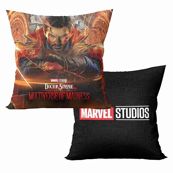 Almofada Doutor Estranho Doctor Strange Aveludada Quadrada 40cmX40cm Marvel