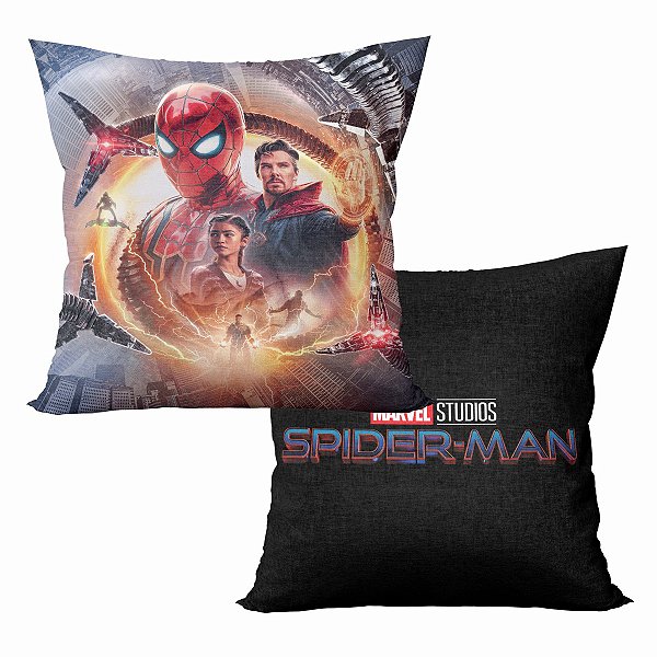 Almofada Homem-Aranha Sem Volta Pra Casa Aveludada Quadrada 40cmX40cm Marvel