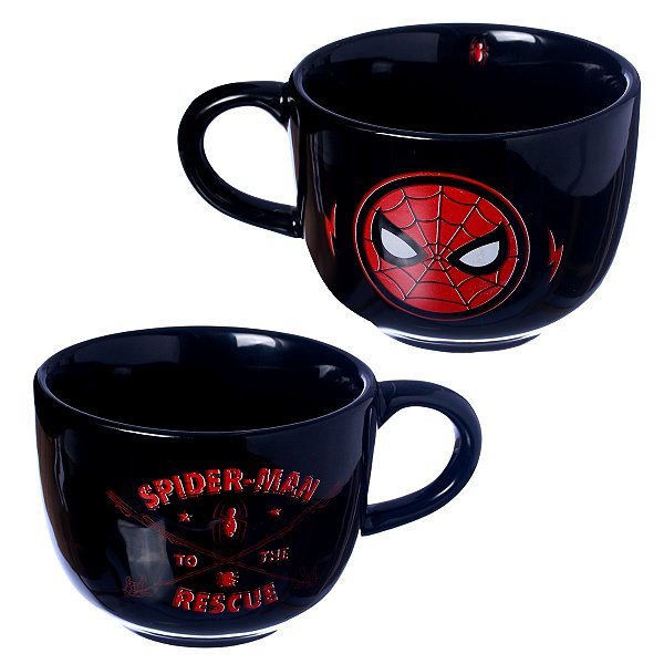 Homem-Aranha Caneca De Sopa Cumbuca Porcelana 500 Ml Oficial Marvel