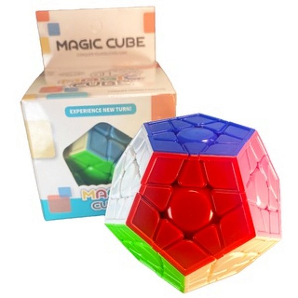 Cubo Mágico Pentagonal Colorido Profissional Magic Cube Stickerless Sem Adesivo