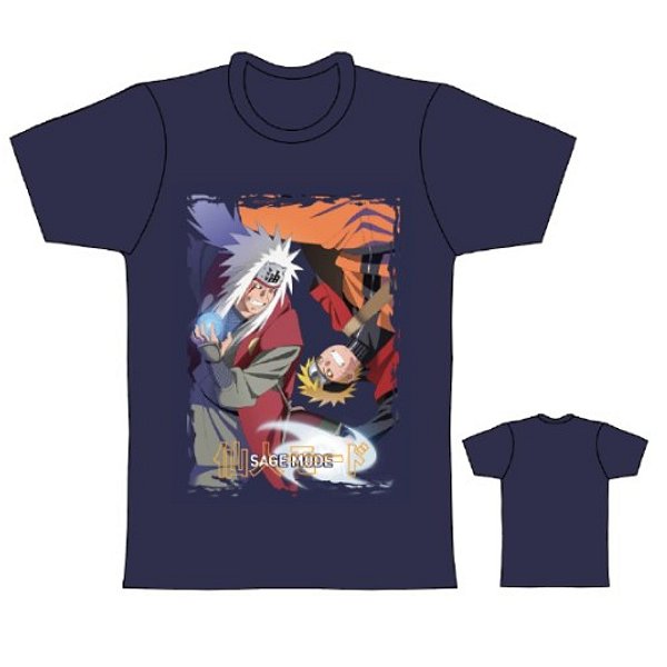 Camiseta Naruto E Jiraya Unissex Infantil 100% Algodão Oficial VIZ