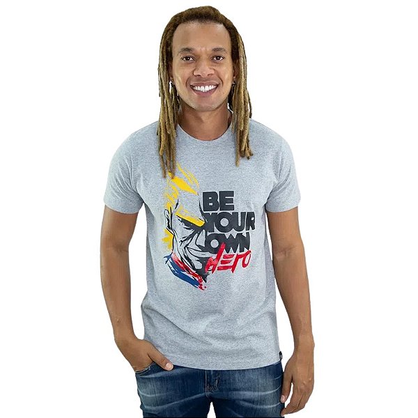 Camiseta Be Your Own Hero Seja Seu Próprio Herói C/ Necessarie Unissex Adulto 100% Algodão