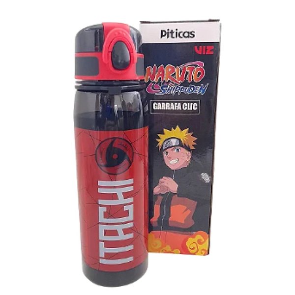 Garrafa Clic Itachi Uchiha 500ml Plástico Com Alça Oficial VIZ