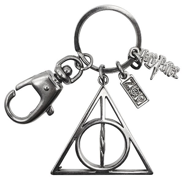 Chaveiro Harry Potter Relíquias da Morte Em Metal Oficial Warner Bros