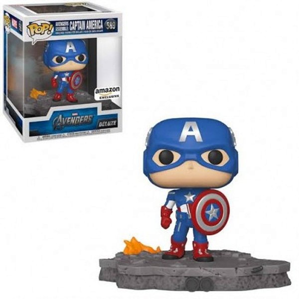 Pop Funko Capitão América Deluxe #589 Avengers Assemble Special Edition