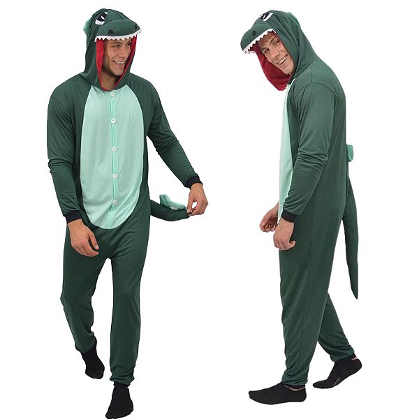 Dinossauro Kigurumi Macacão Pijama Roupa Fantasia Verão Adulto - Adrenaland  - A Realidade da Imaginação