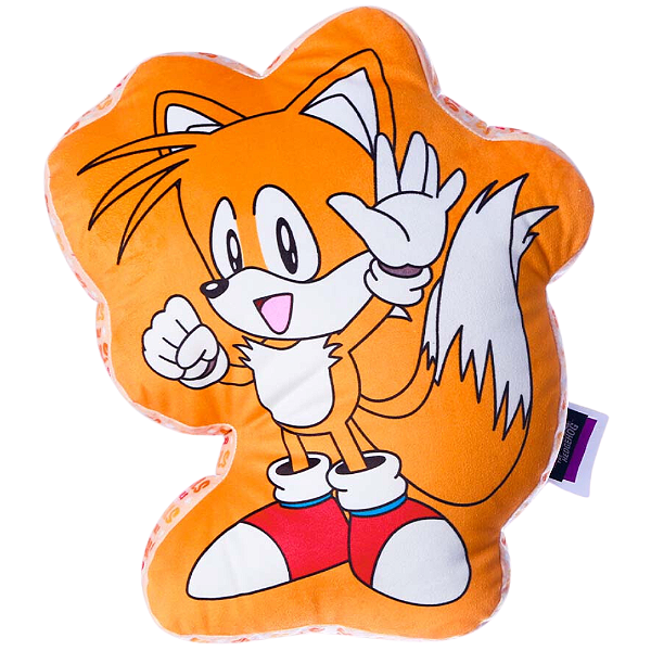 Almofada 3D Tails Raposa Laranja Aveludada Oficial Sonic SEGA